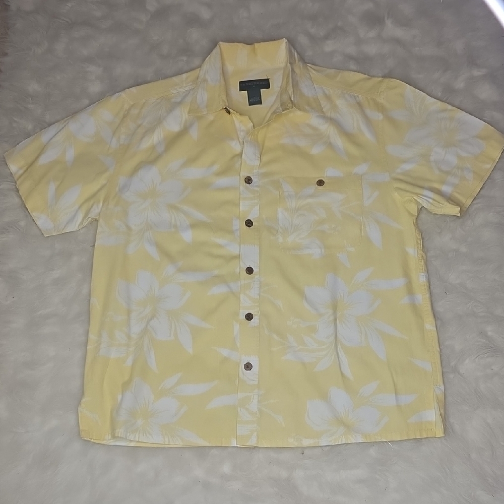 Saddlebred Yellow Floral Casual Shirt
